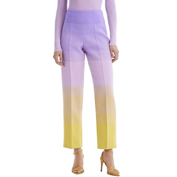 Oscar de la Renta Womens Ombre Wool Blend Pants 2 Iris/Ginger - NWT $2490 - Picture 2 of 5